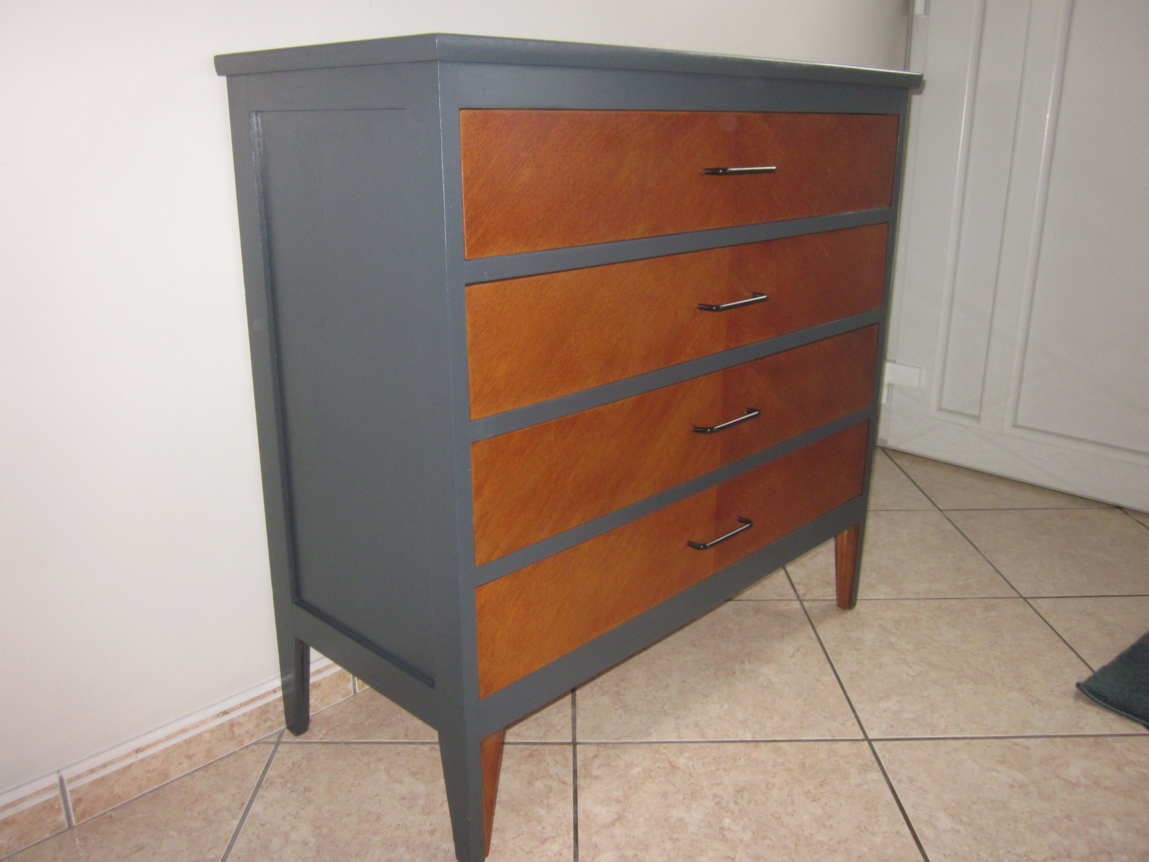 Vintage anthracite grey dresser