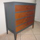 Commode vintage gris anthracite