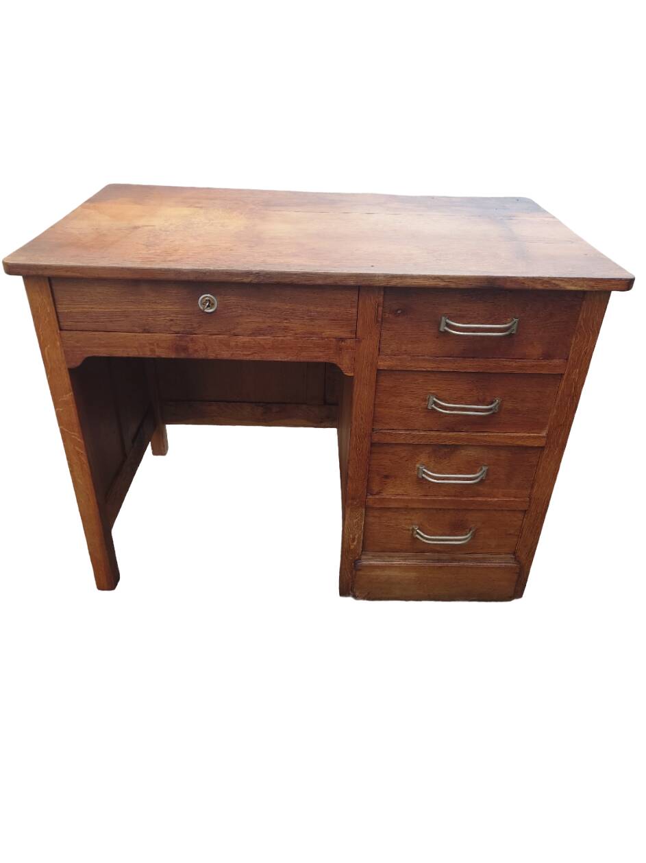 Solid oak sales desk, 1930