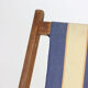 Chaise longue italienne pliable vintage en bois et tissu, années 80