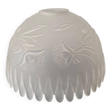 White frosted glass lampshade with flower patterns