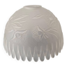White frosted glass lampshade with flower patterns