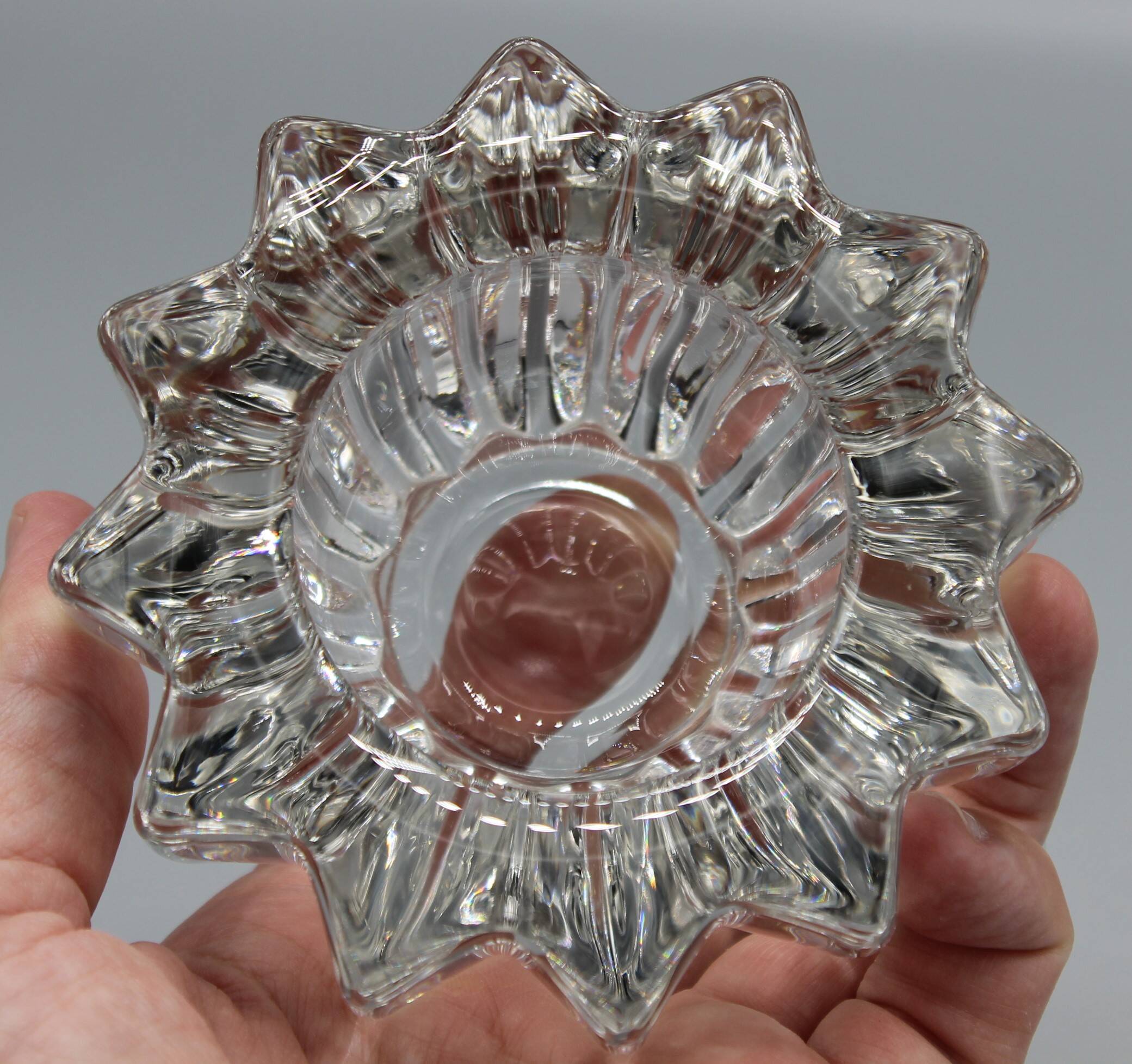 Small crystal vase signed pierre d'avesn art deco