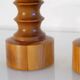 Pair of Scandinavian wooden candle holders 1970