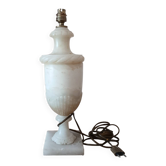 Pied de lampe en albatre