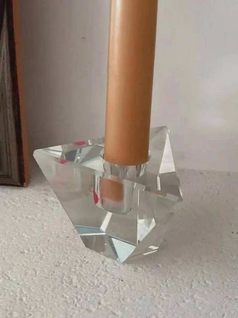 Crystal candlestick - vintage 20th century
