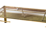 glass and brass table