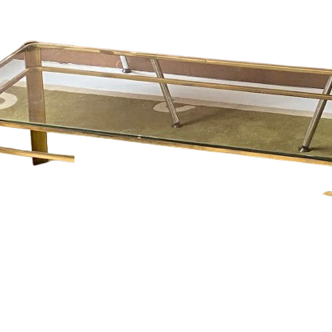 glass and brass table