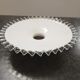 Lampshade suspension in opaline toothed white years 40 claw brass Ø 26 cm