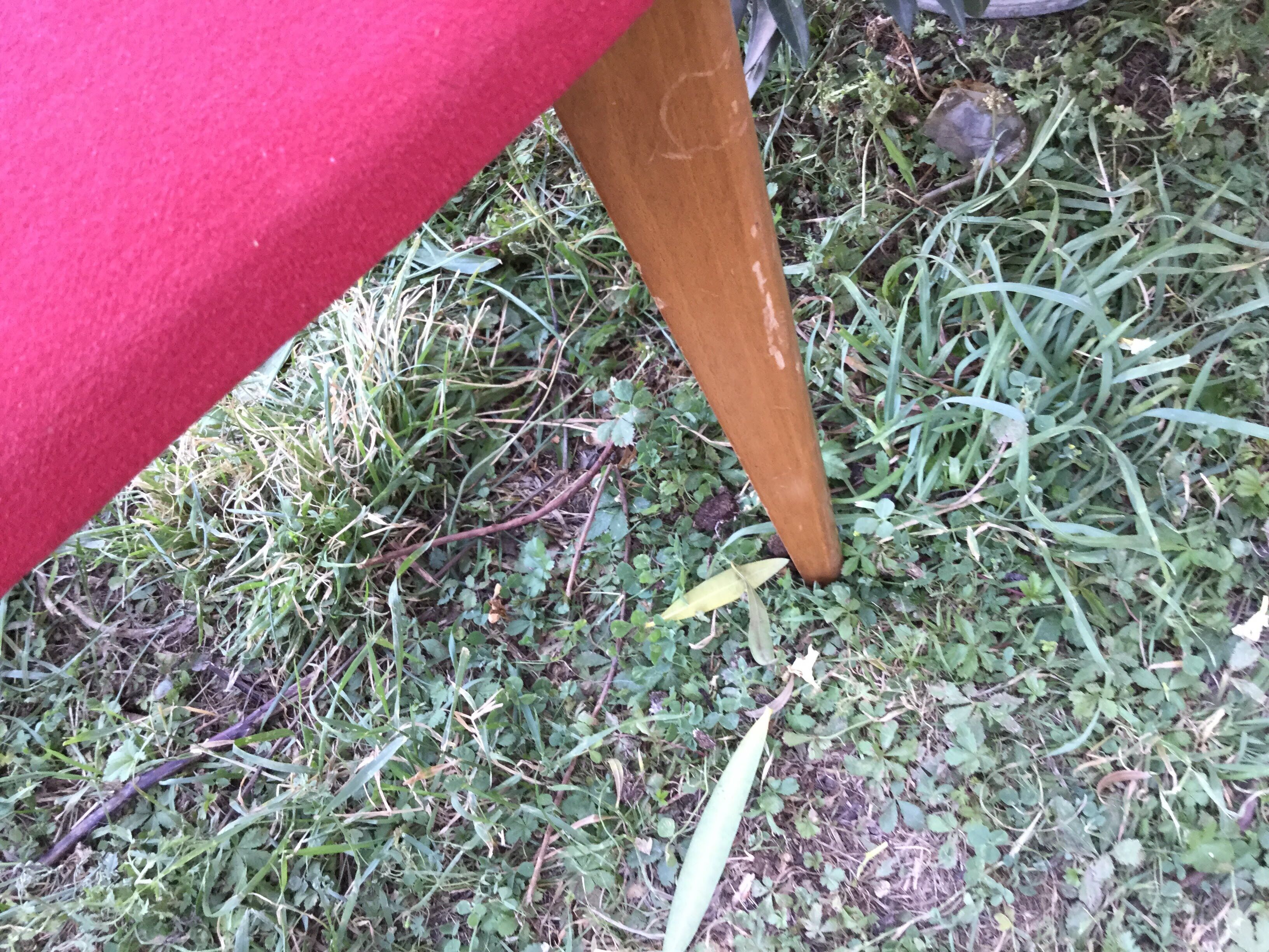 Red Scandinavian chair duo