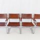 Matteo Grassi MG5 set of 4 leather cantilever chairs