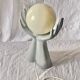 Vintage ceramic "hands" lamp - Wit Delfts - Made in Holland