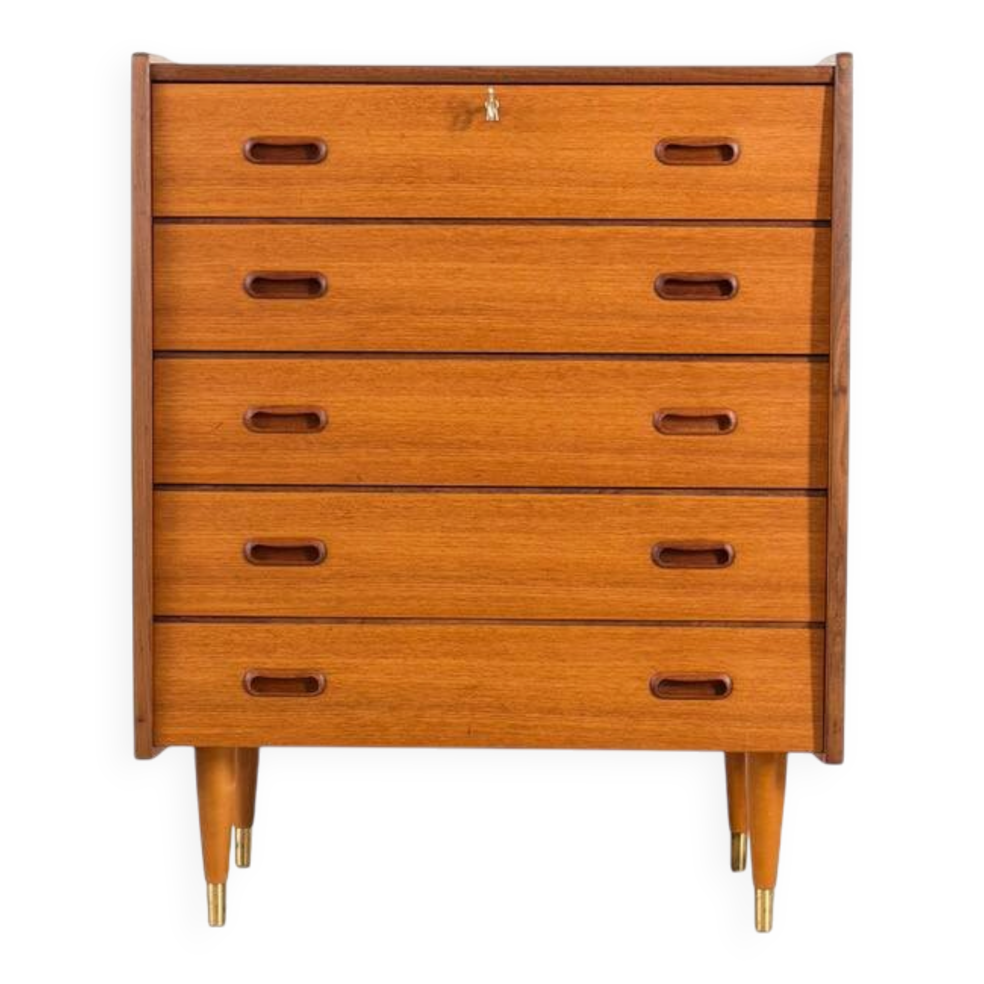 Scandinavian Teak Chest of Drawers, 1960s, Mid-Century Modern