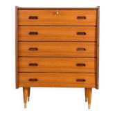 Scandinavian Teak Chest of Drawers, 1960s, Mid-Century Modern