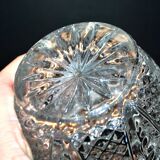 Sugar bowl candy dish in molded crystal and vintage chrome handle Ice bucket H23