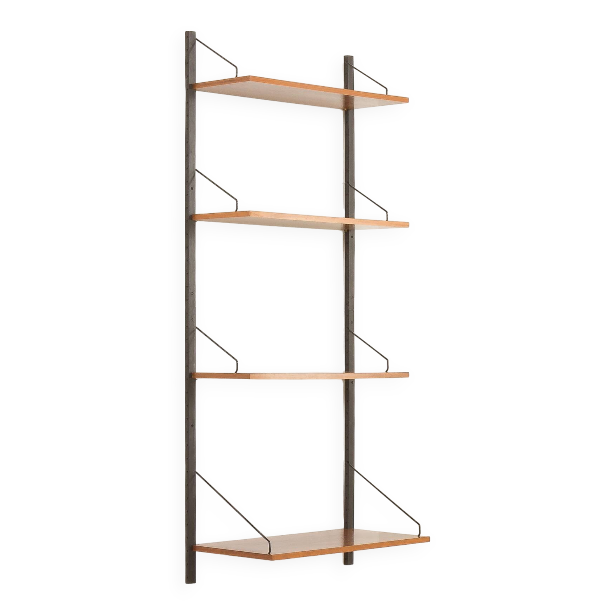 Poul Cadovius walnut wall unit with extra large shelf, Denmark 1960s