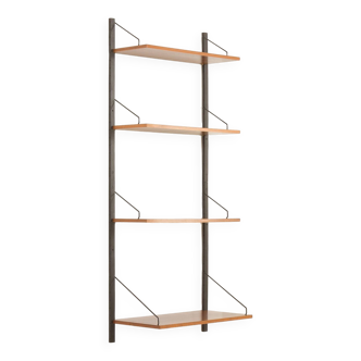 Poul Cadovius walnut wall unit with extra large shelf, Denmark 1960s