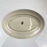 Oval plate model "Champagne", Badonviller, green