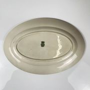 Oval plate model "Champagne", Badonviller, green