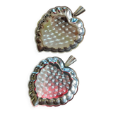 Set of 2 small original stainless steel dishes