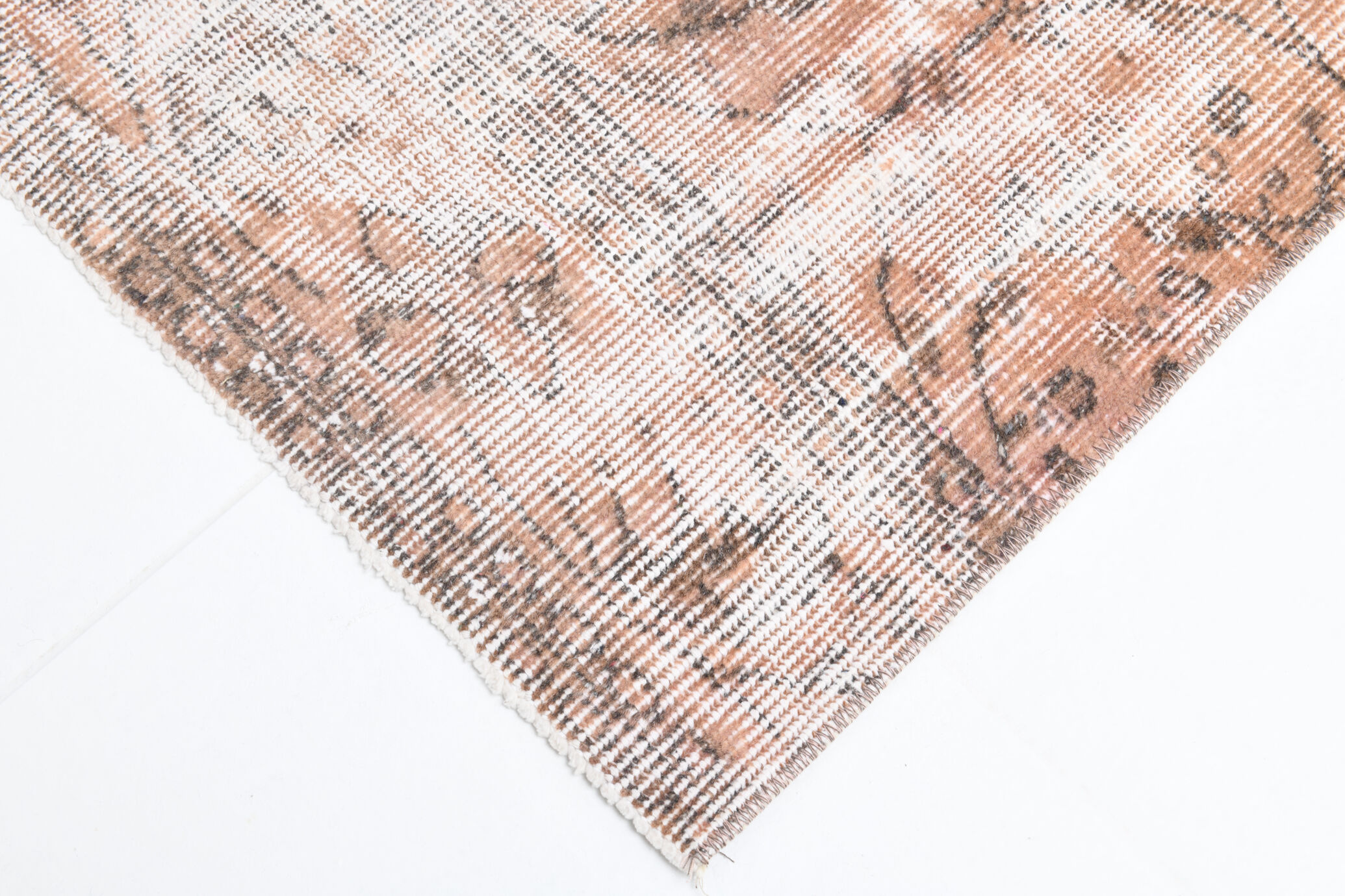 Handmade floral turkish runner rug