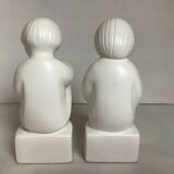 Pair of children's bookends reading from the 70s