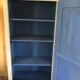 Wardrobe a door in white wood painted gray