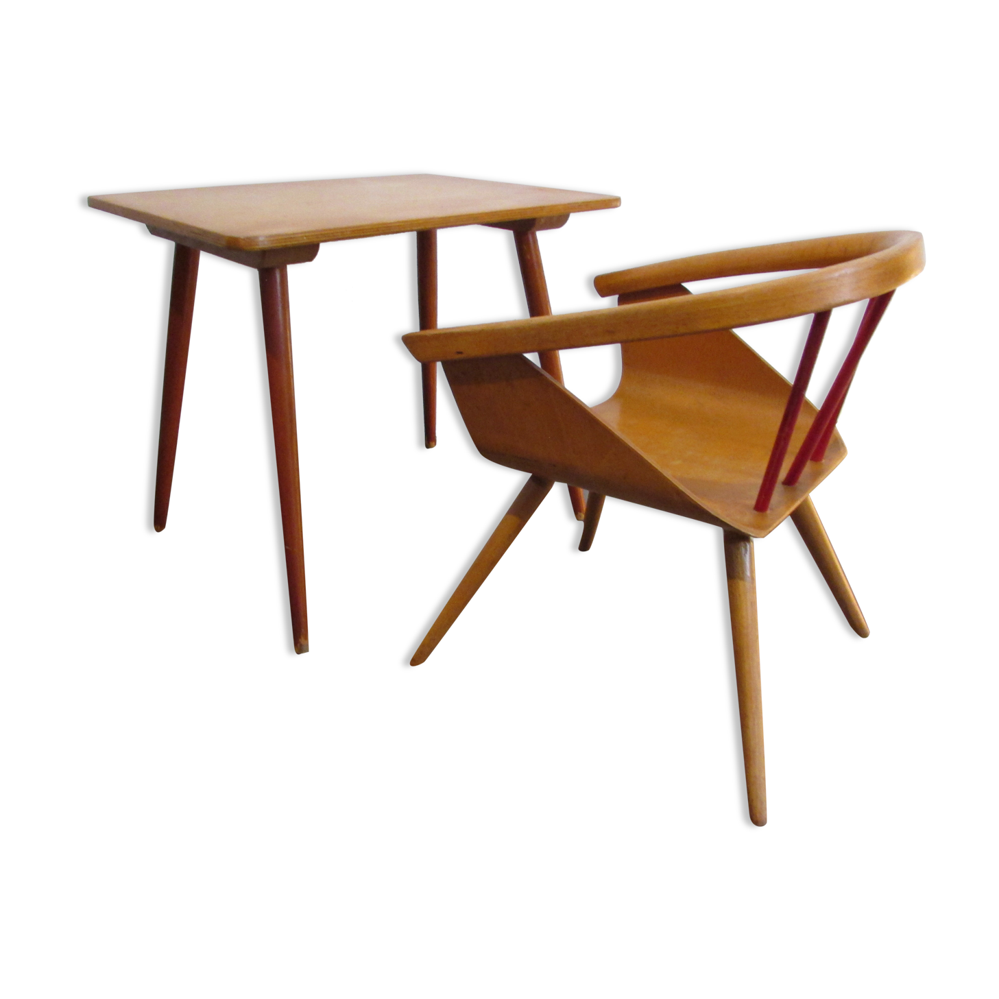 Vintage children's chair + table