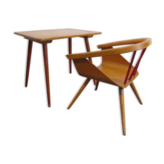 Vintage children's chair + table