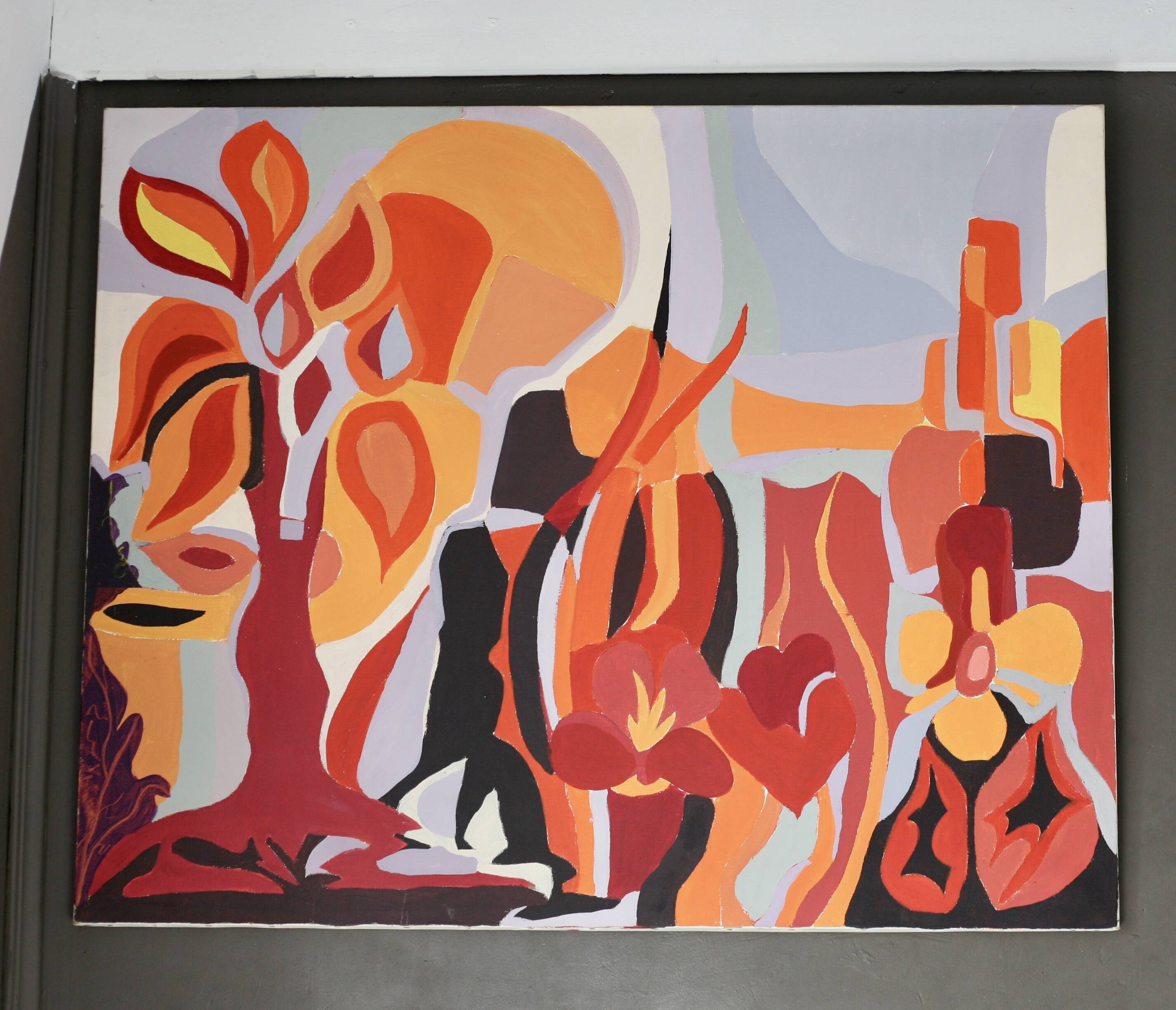 Psychedelic canvas, painting, 70s