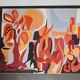 Psychedelic canvas, painting, 70s