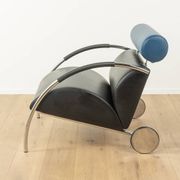 Fauteuil en chrome et cuir Zyklus par Peter Maly pour COR, 1984