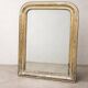 Antique patinated mirror in Louis-Philippe style – painted decoration – late 19th century
