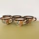 Lot of 5 vintage MBFA Pornic glazed stoneware cups - 1960s/70s