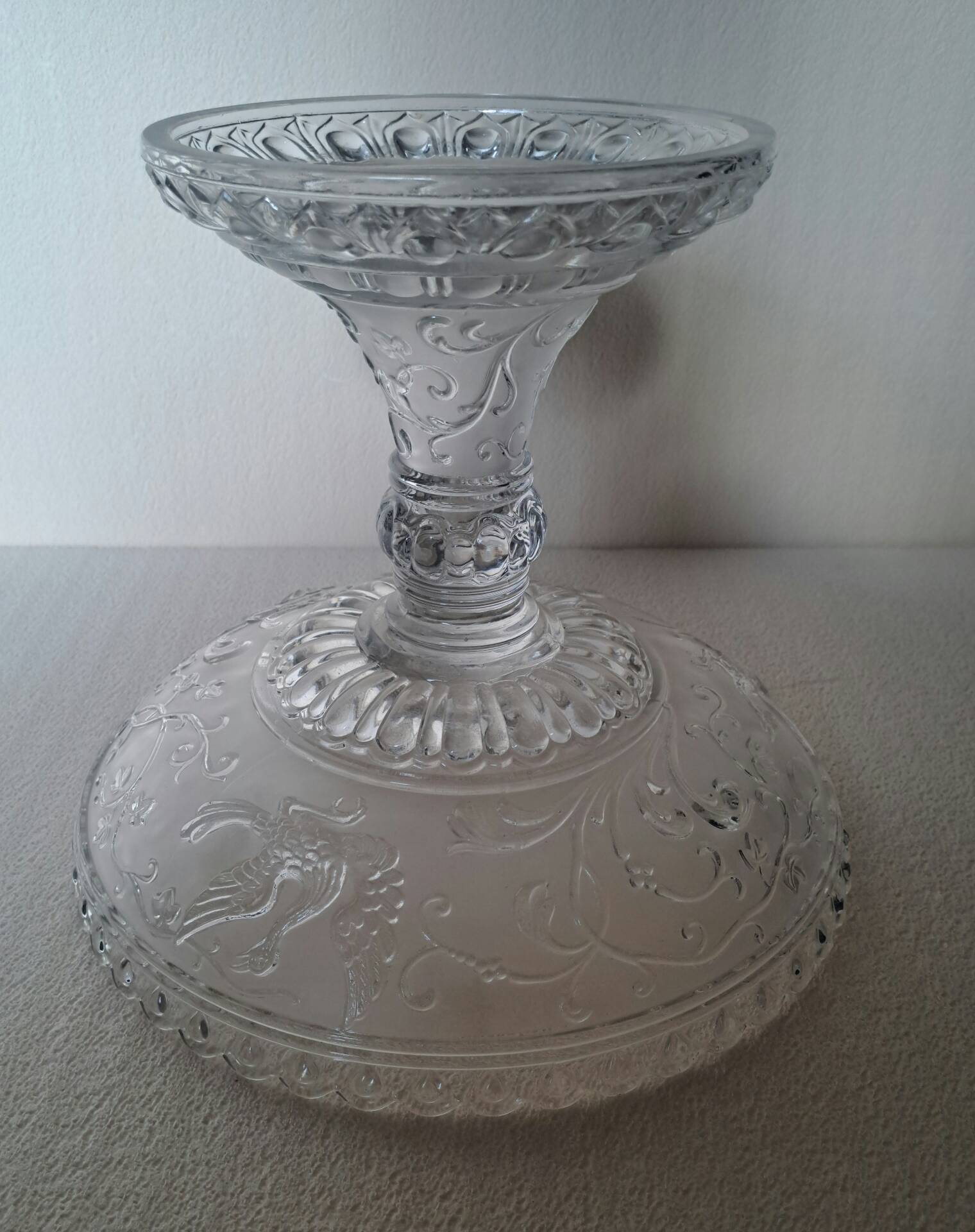 Large fruit bowl Baccarat Birds of Paradise