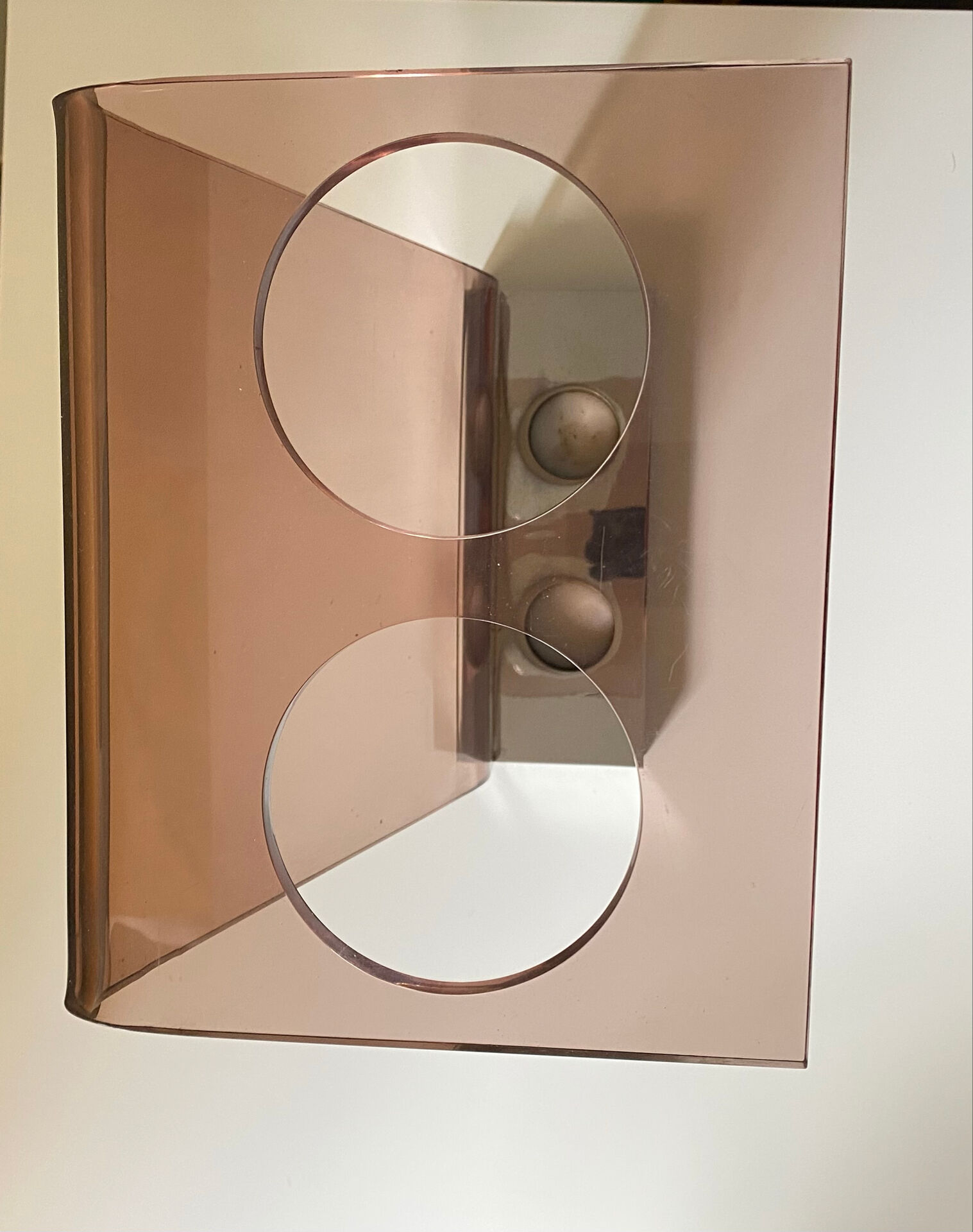 Roche Bobois designer umbrella stand in smoked plexiglass