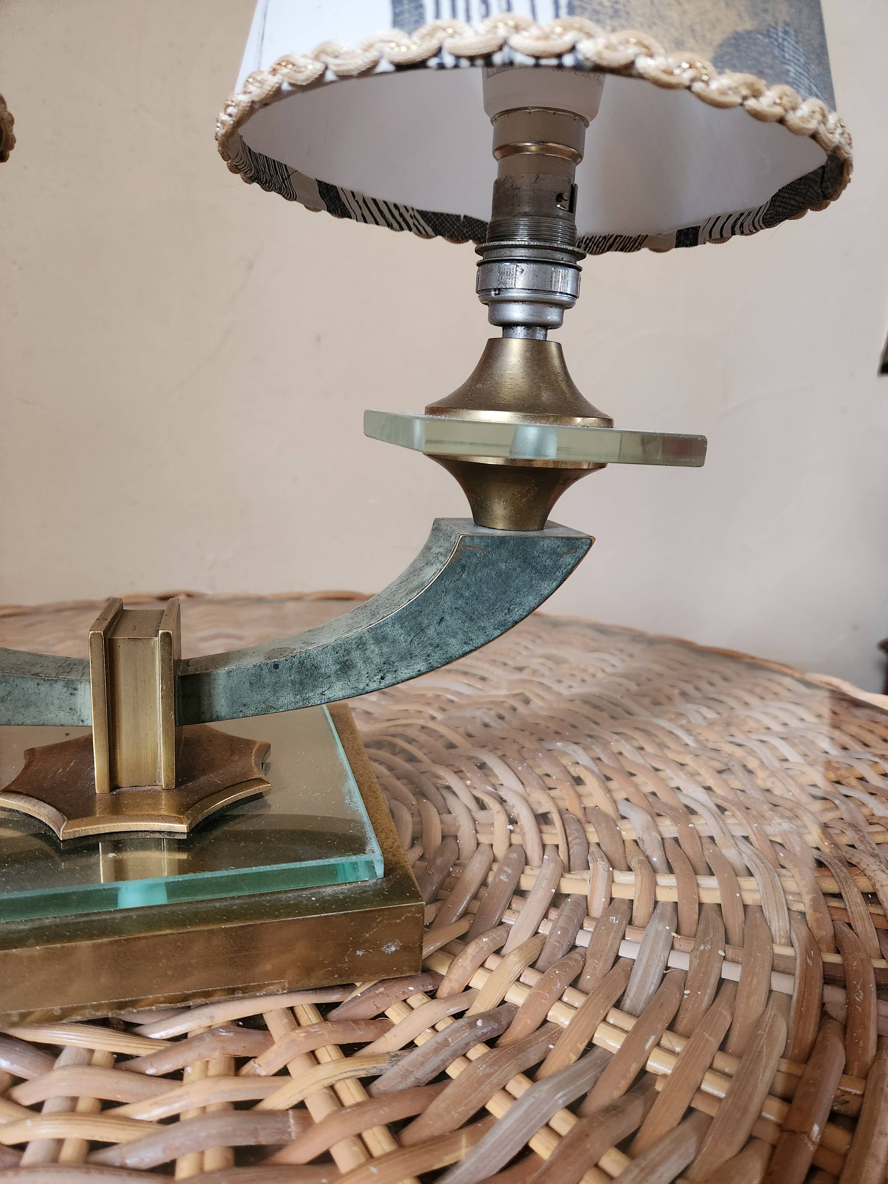 Art Deco desk lamp in the style of Adnet