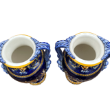 Vase in Gien earthen earthen of amphora shape