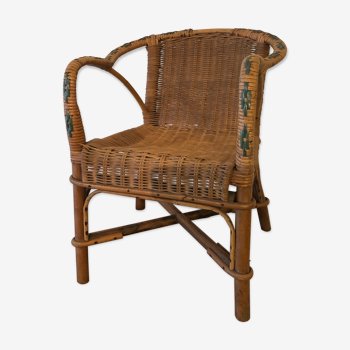 Bistro chair in vintage rattan