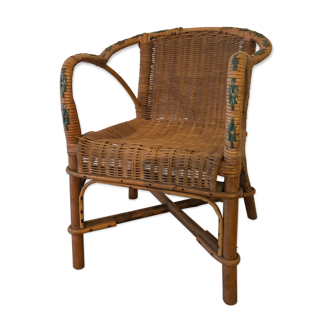 Bistro chair in vintage rattan