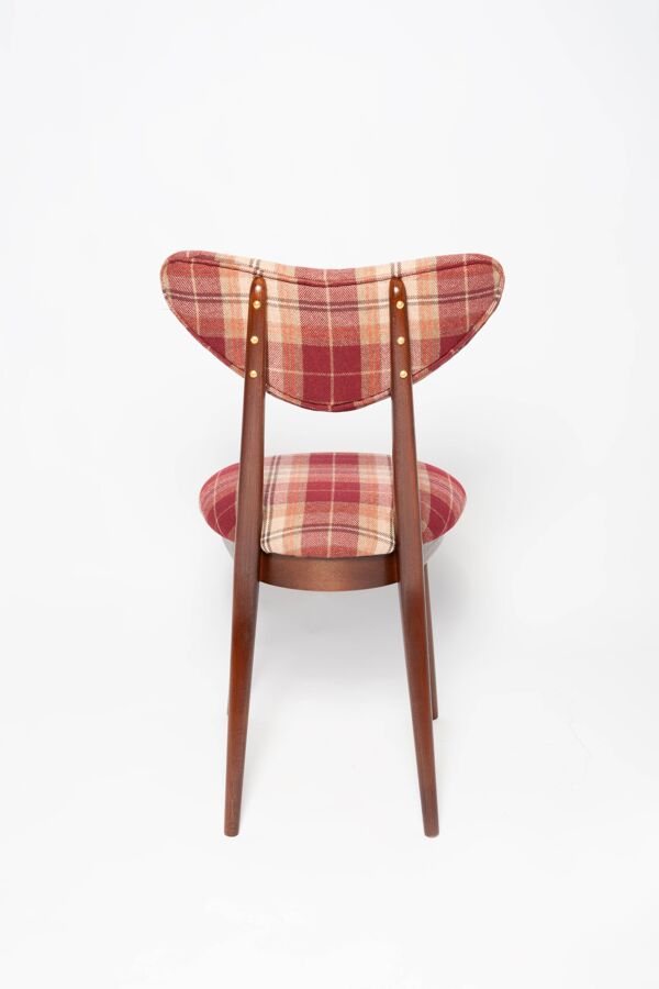 Chaise classique écossaise en motif tartan rouge bordeaux milieu du siècle, Europe, 1960s