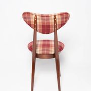 Classic Scottish chair in red burgundy tartan pattern, mid-century, Europe, 1960s.