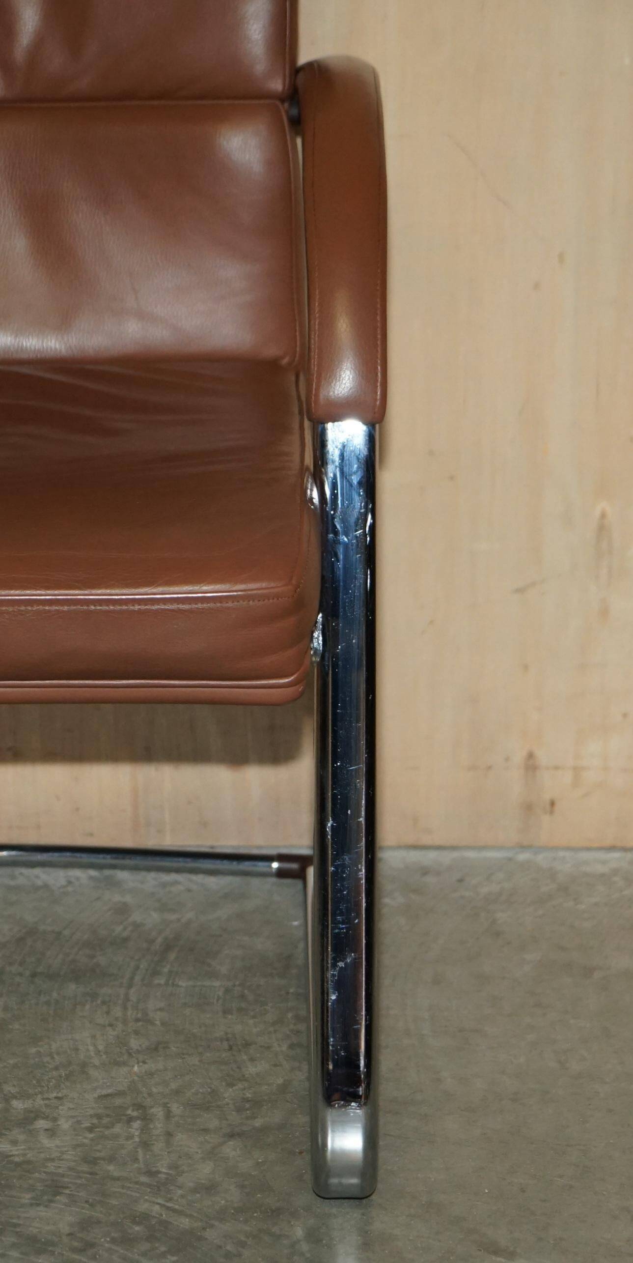 Fauteuil de bureau William Hands Orion en cuir, style Mid-Century Modern