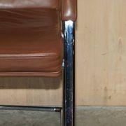 Fauteuil de bureau William Hands Orion en cuir, style Mid-Century Modern