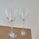 Two crystal wine glasses