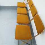 4 folding gold vintage Eyrel chairs
