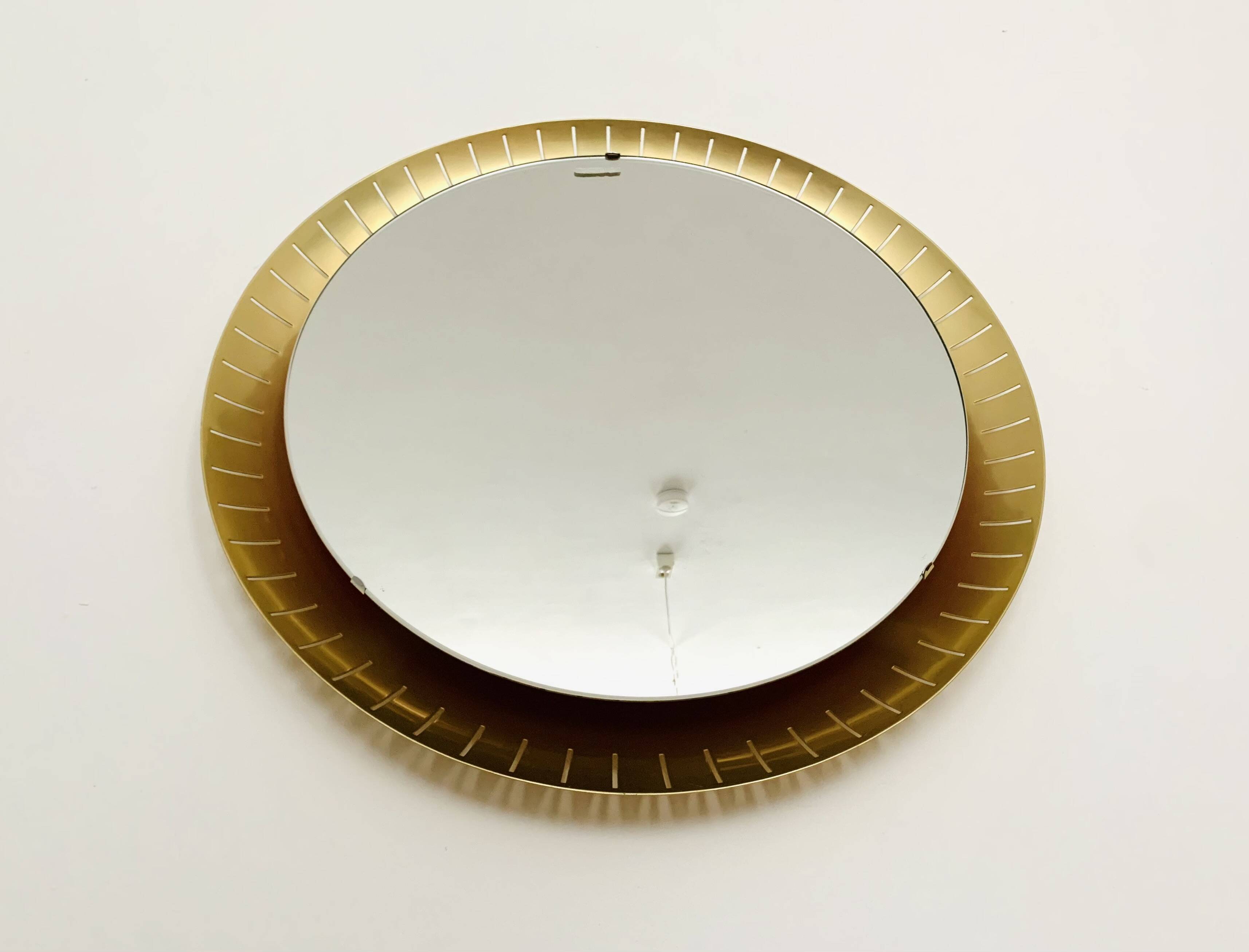 Miroir XXL lumineux de style moderne du milieu du siècle