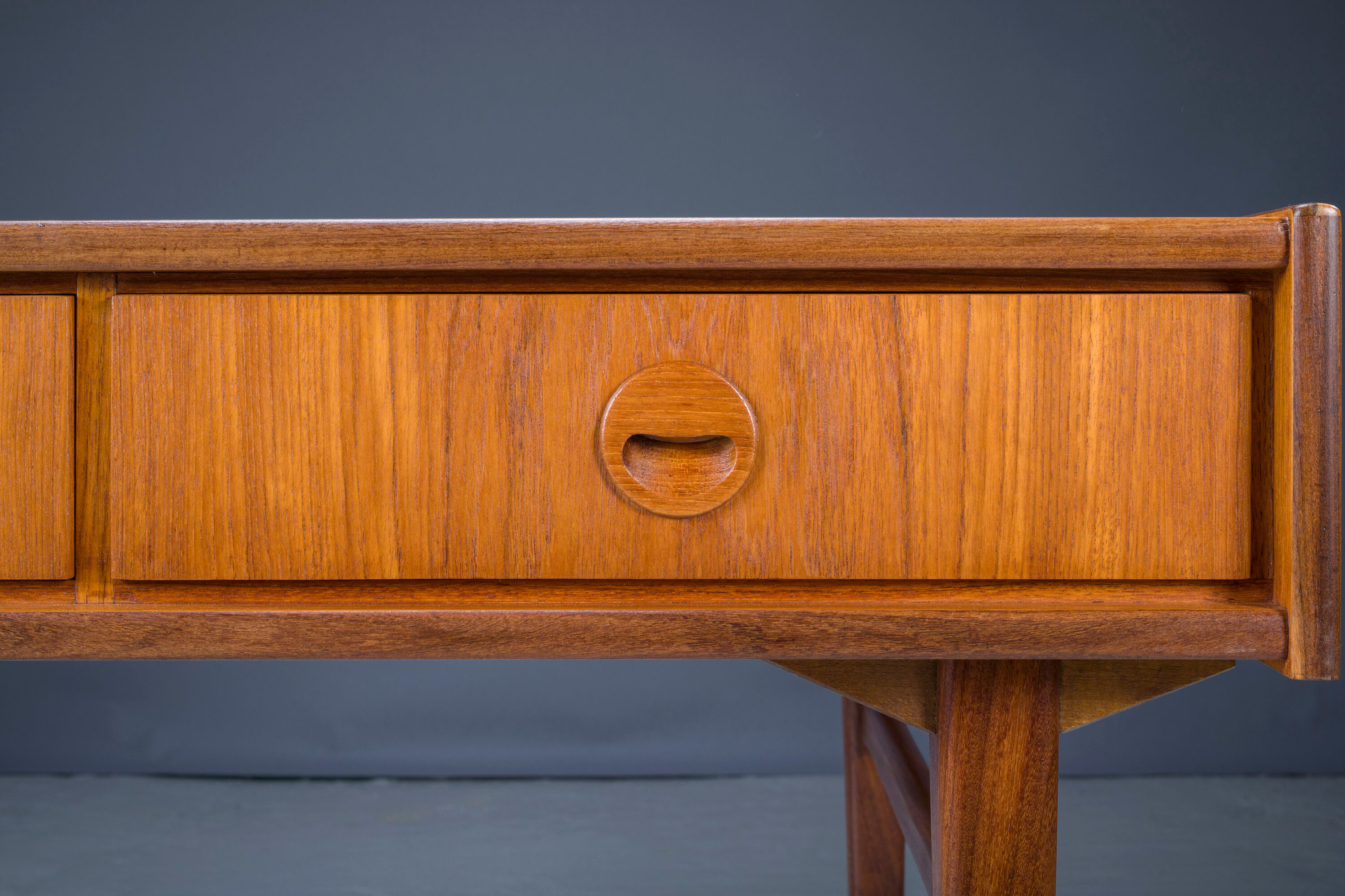 Mid-Century Teak Freestanding Desk from Bartels, 1960s