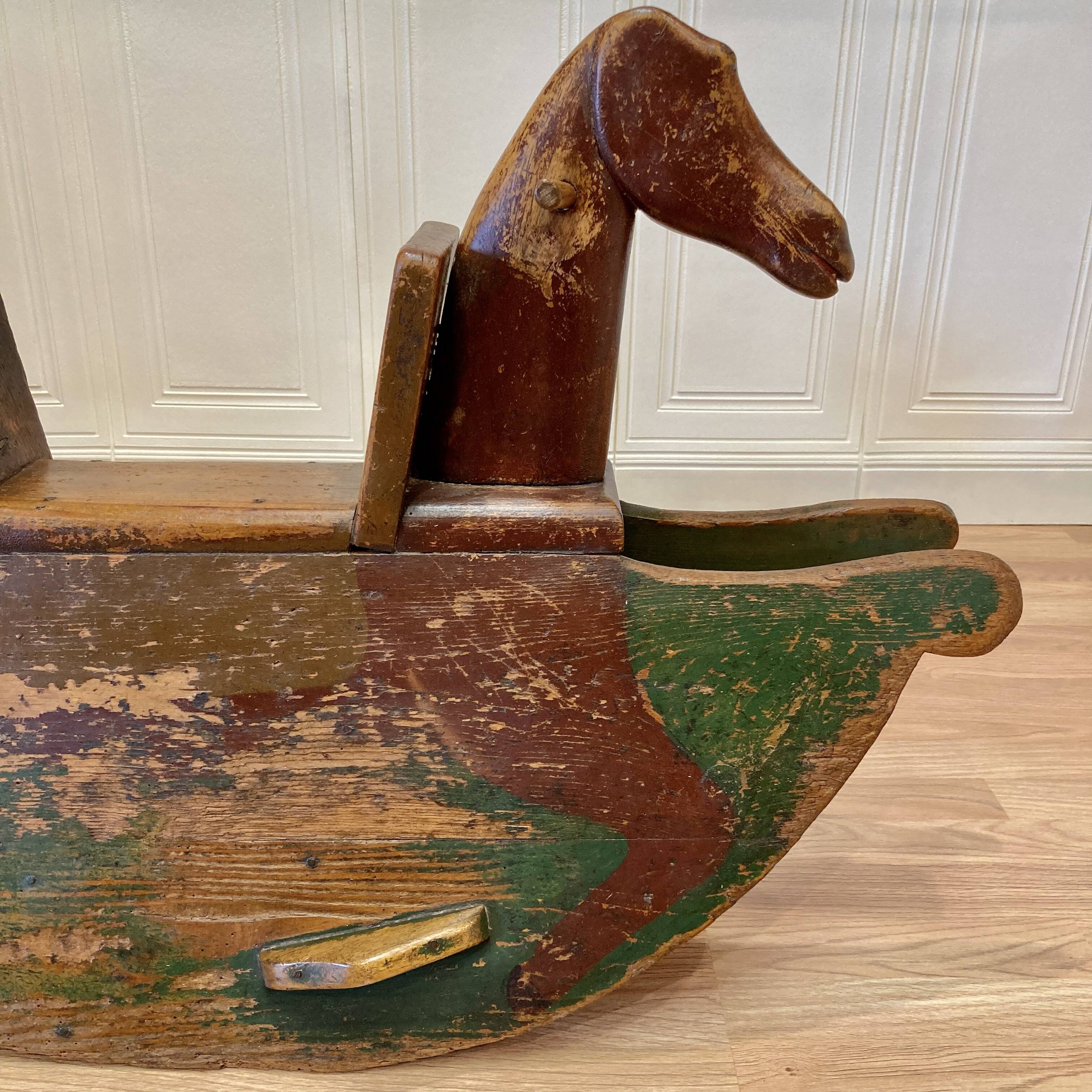 Wooden rocking horse 1950