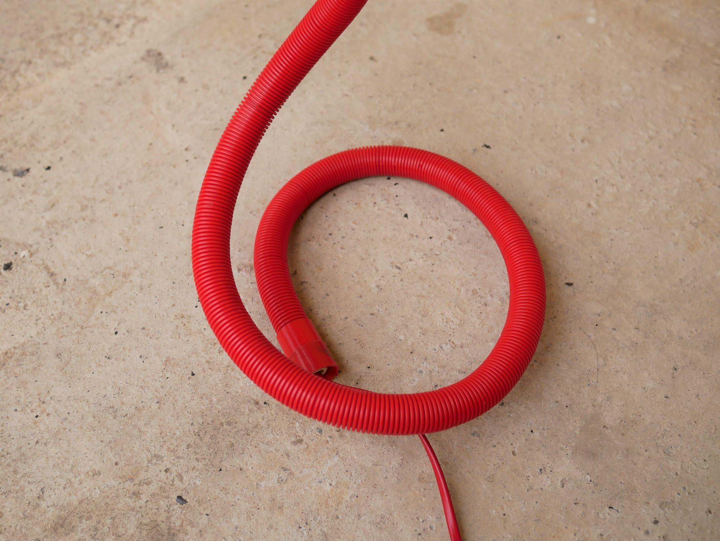 Red vintage "snake" desk lamp